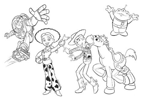 Dibujo de Diana y Amigo para Colorear