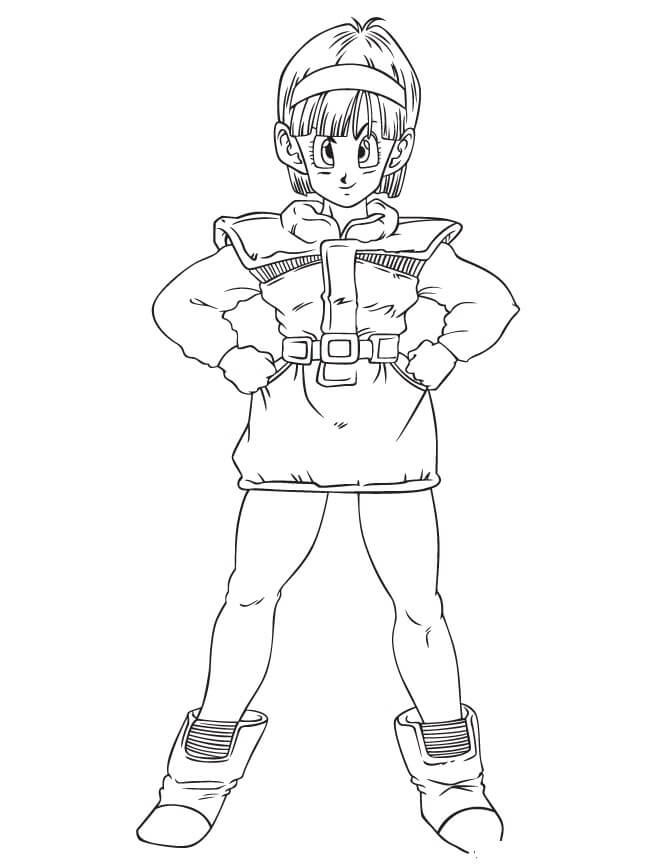 Dibujo de Bulma Sonriendo para Colorear