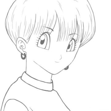 Dibujo de Cara Dama Bulma para Colorear