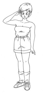 Dibujo de Dama Bulma para Colorear