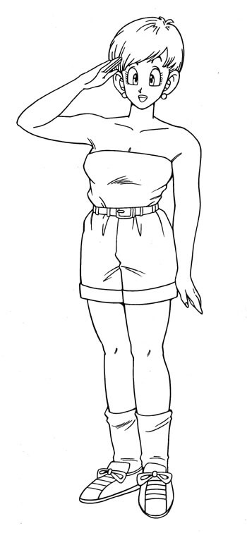 Dibujo de Dama Bulma para Colorear