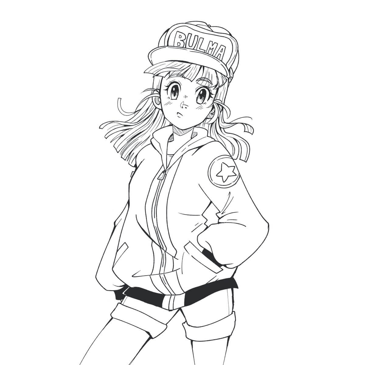 Dibujo de Adorable Bulma para Colorear