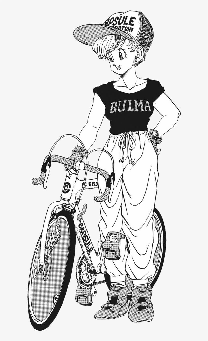 Dibujo de Bicicleta Bulma para Colorear