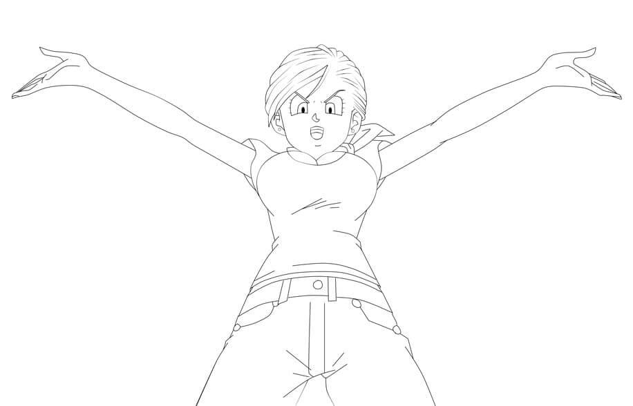 Dibujo de Bulma Enojada para Colorear