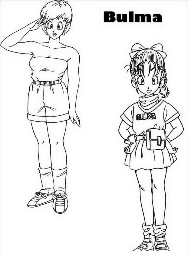 Dibujo de Dama y Pequea Bulma para Colorear