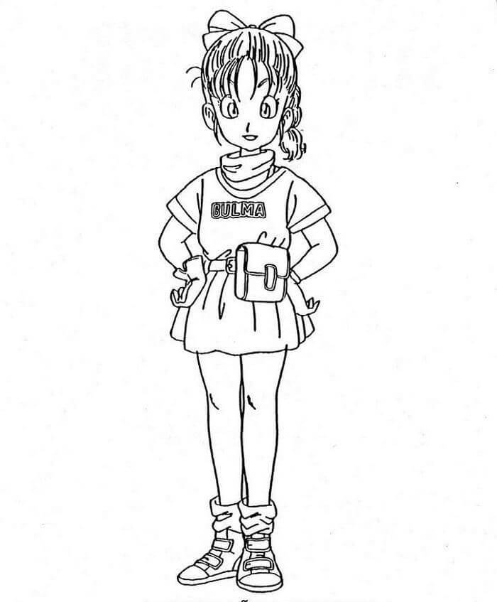 Dibujo de Hermosa Pequea Bulma para Colorear