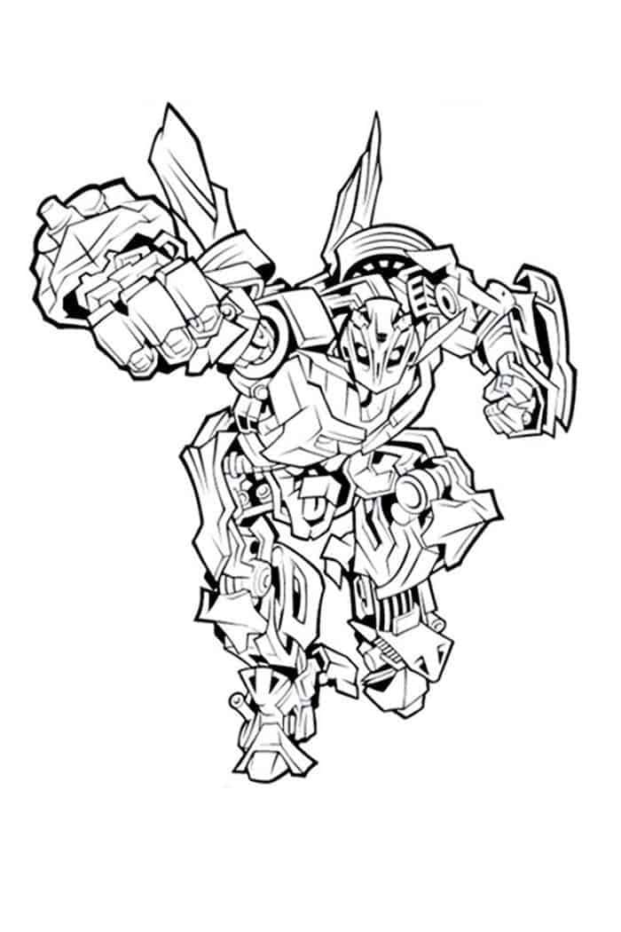 Dibujo de Accin Bumblebee para Colorear