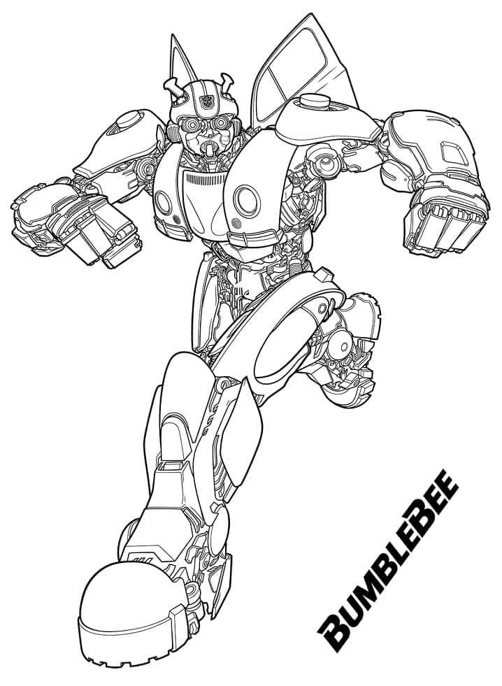 Dibujo de Bumblebee Corriendo para Colorear