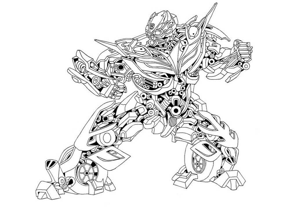 Dibujo de Bumblebee Luchando para Colorear