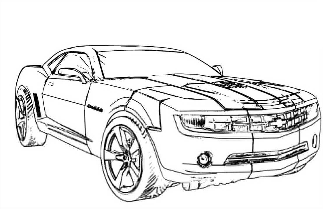 Dibujo de Bumblebee en la Pelcula para Colorear
