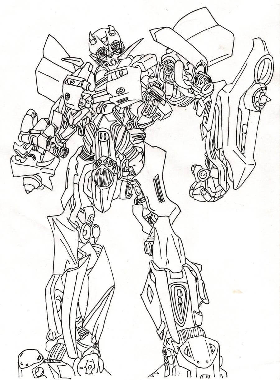 Dibujo de Bumblebee Se Ve Genial para Colorear
