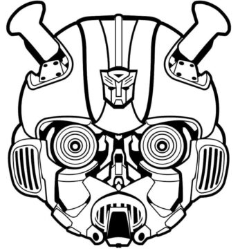 Dibujo de Cabeza de Bumblebee para Colorear