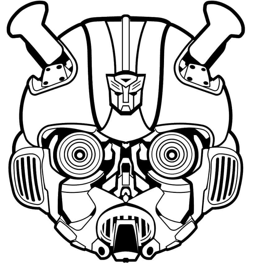 Dibujo de Cabeza de Bumblebee para Colorear