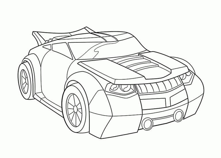 Dibujo de Coche de Bumblebee de Dibujos Animados para Colorear