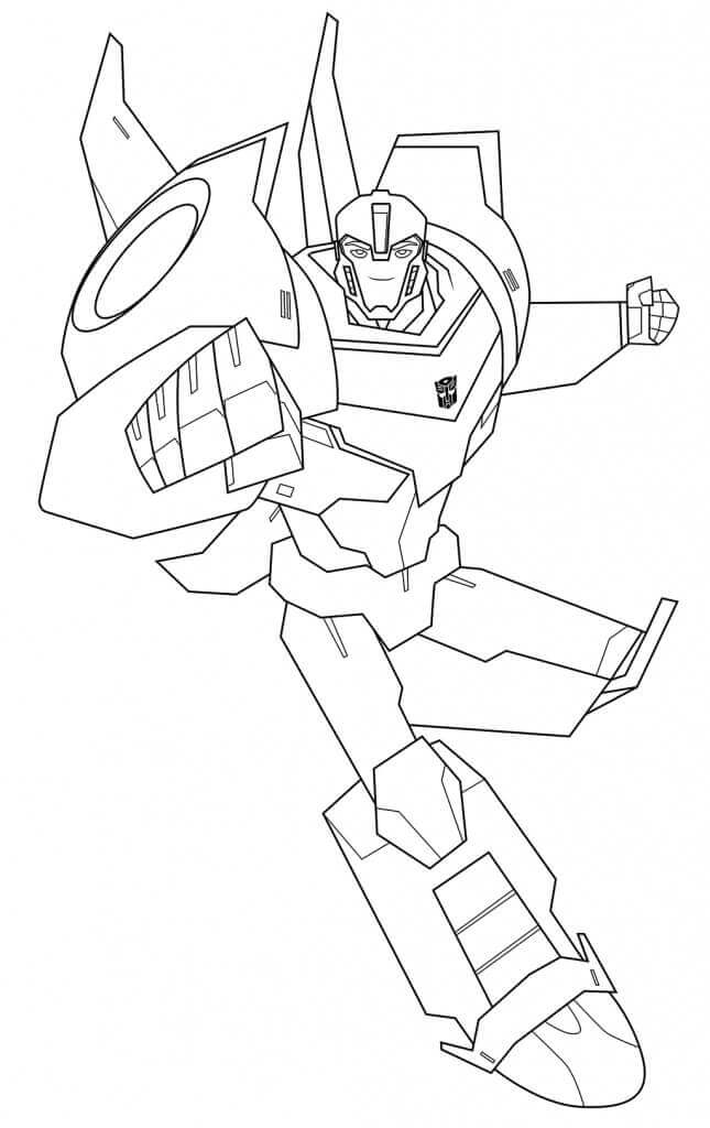 Dibujo de Puetazo de Bumblebee para Colorear