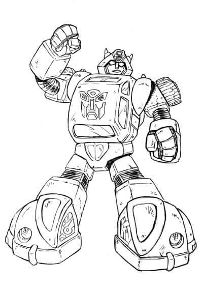 Dibujo de Viejo Bumblebee de Dibujos Animados para Colorear
