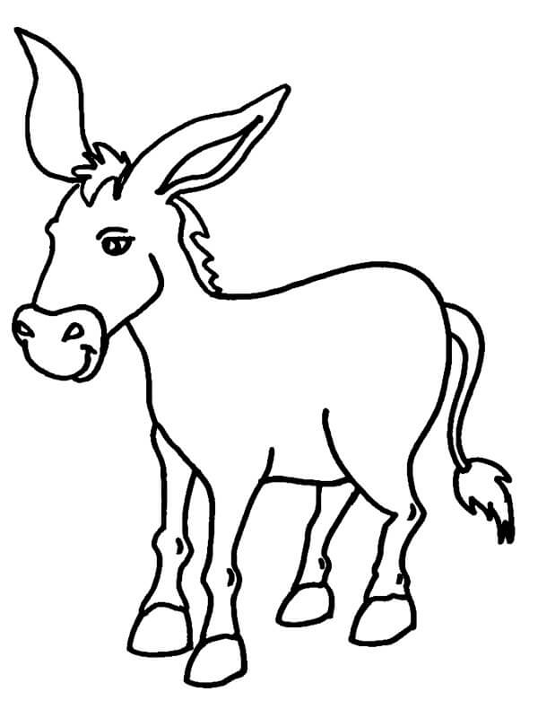 Dibujo de Burro Asombroso para Colorear