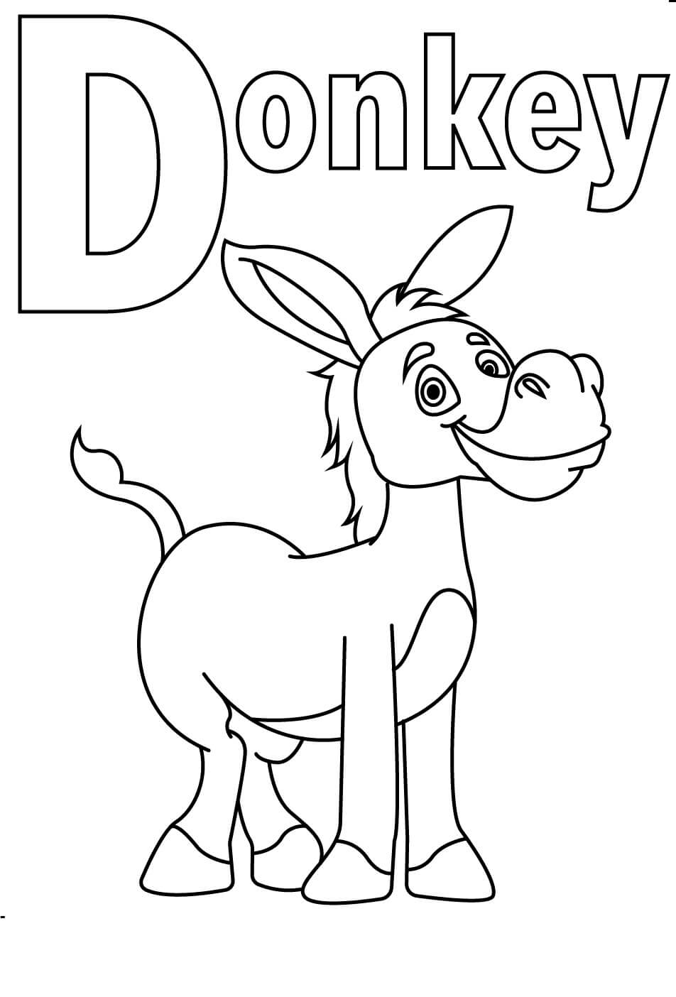 Dibujo de Burro Impresionante para Colorear