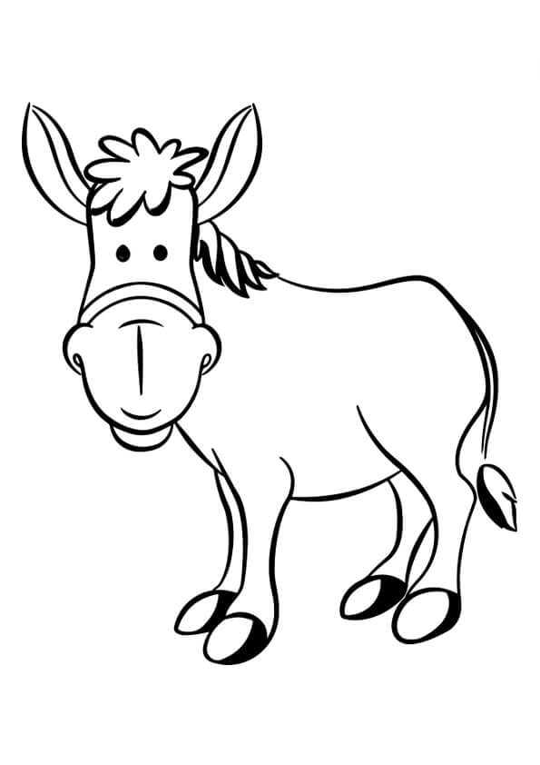 Dibujo de Burro Perfecto para Colorear