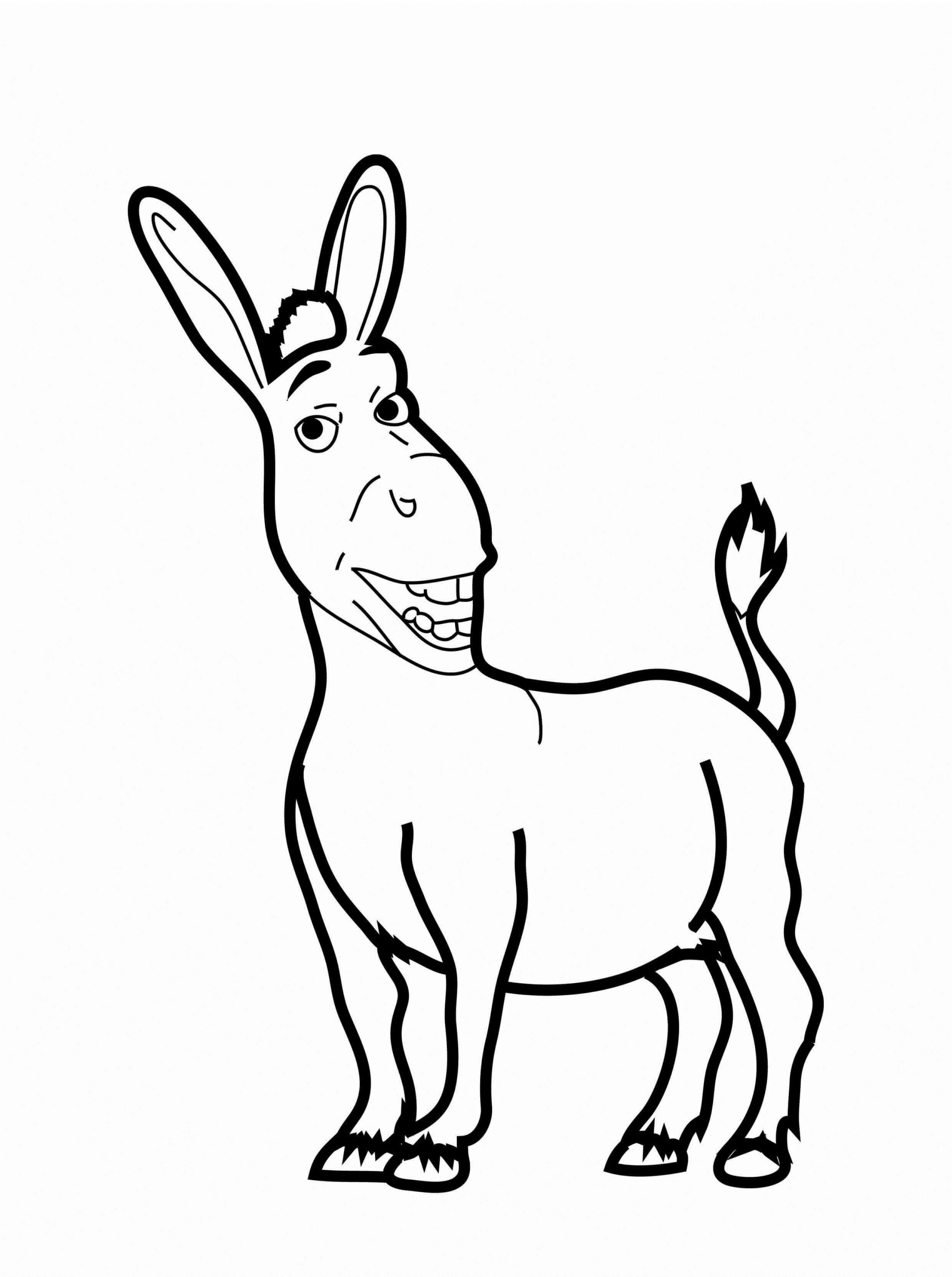 Dibujo de Gran Burro Scaled para Colorear