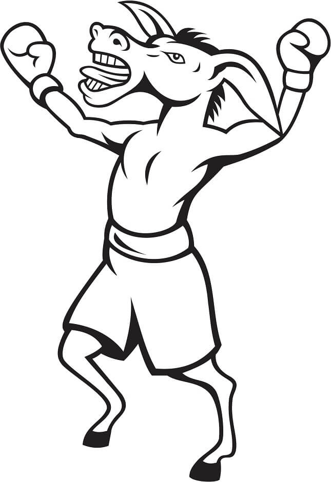 Dibujo de Super Burro para Colorear