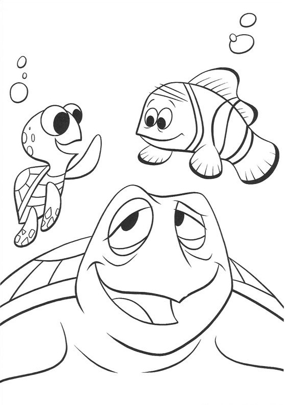 Dibujo de Marlin Chorro y Aplastamiento para Colorear