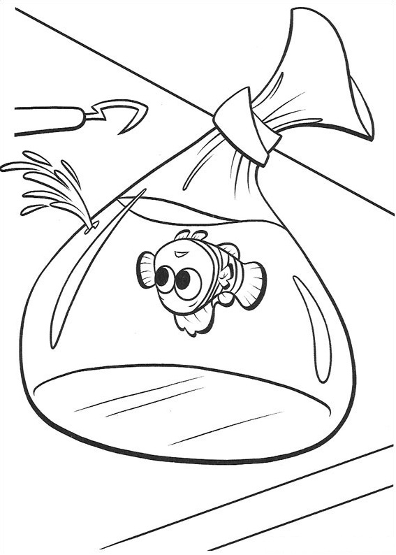 Dibujo de Nemo en Bolsa para Colorear