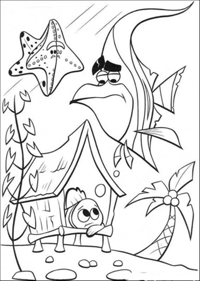 Dibujo de Nemo en Casa para Colorear