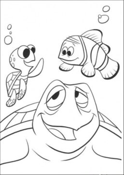 Dibujo de Nemo en la Escuela para Colorear