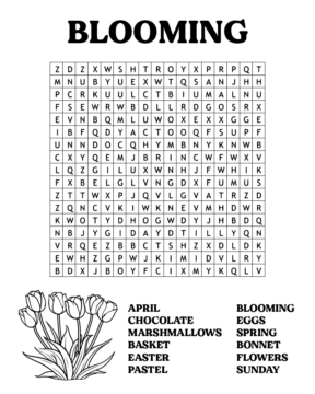 Dibujo de Easter Word Searches For Kids Coloring Page para Colorear
