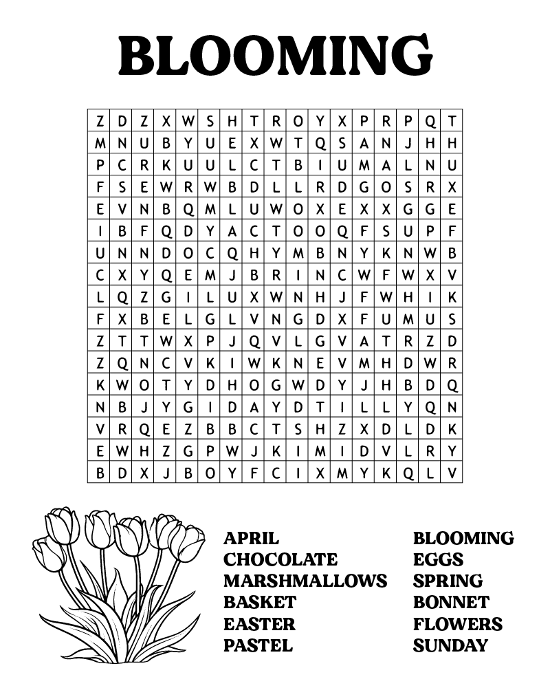 Dibujo de Easter Word Searches For Kids Coloring Page para Colorear
