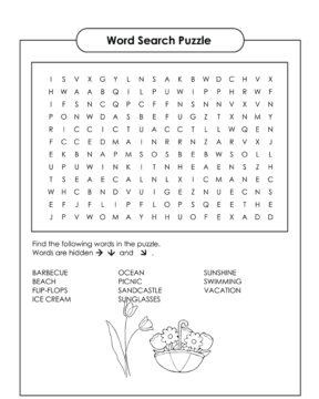 Dibujo de Spring Word Search For Kids Coloring Pagespng para Colorear