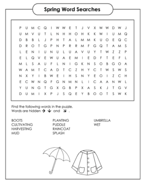Dibujo de Spring Word Searches For 2nd Grade Coloring Page para Colorear