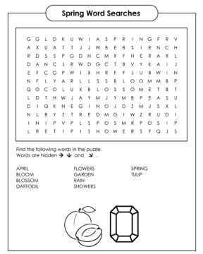 Dibujo de Spring Word Searches For Everybody Coloring Page para Colorear
