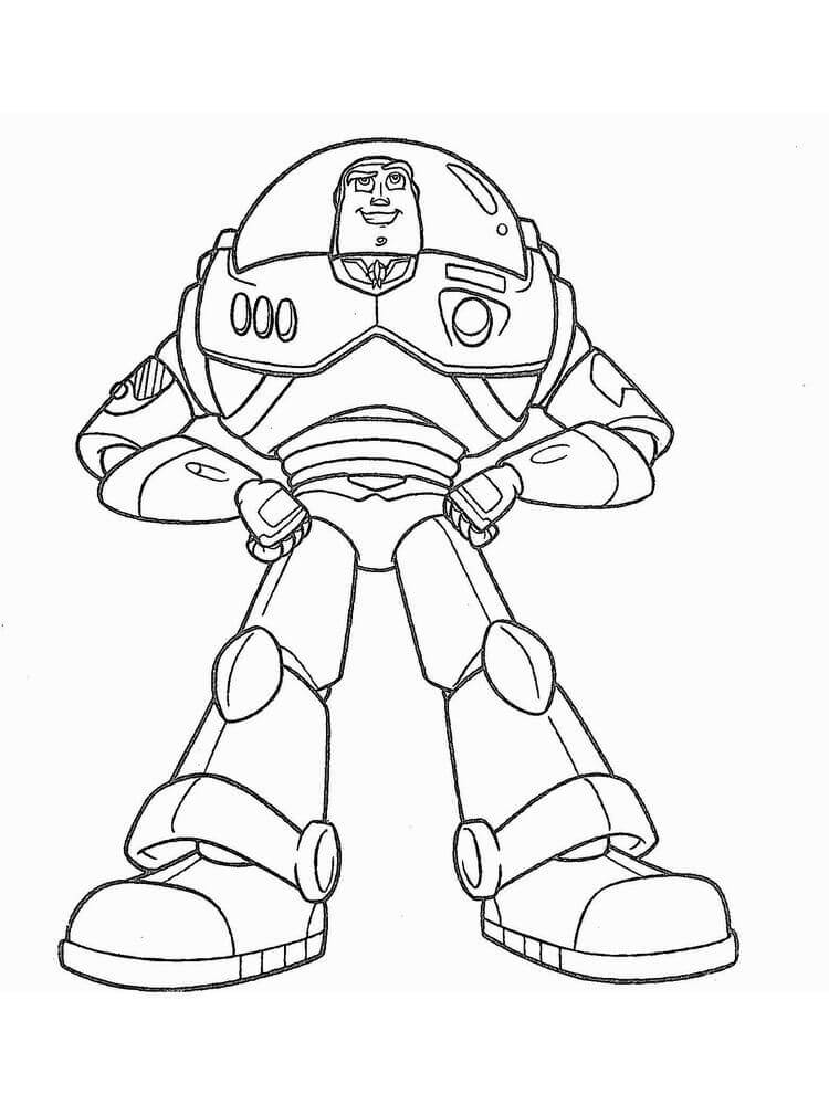 Dibujo de Bonito Buzz Lightyear para Colorear