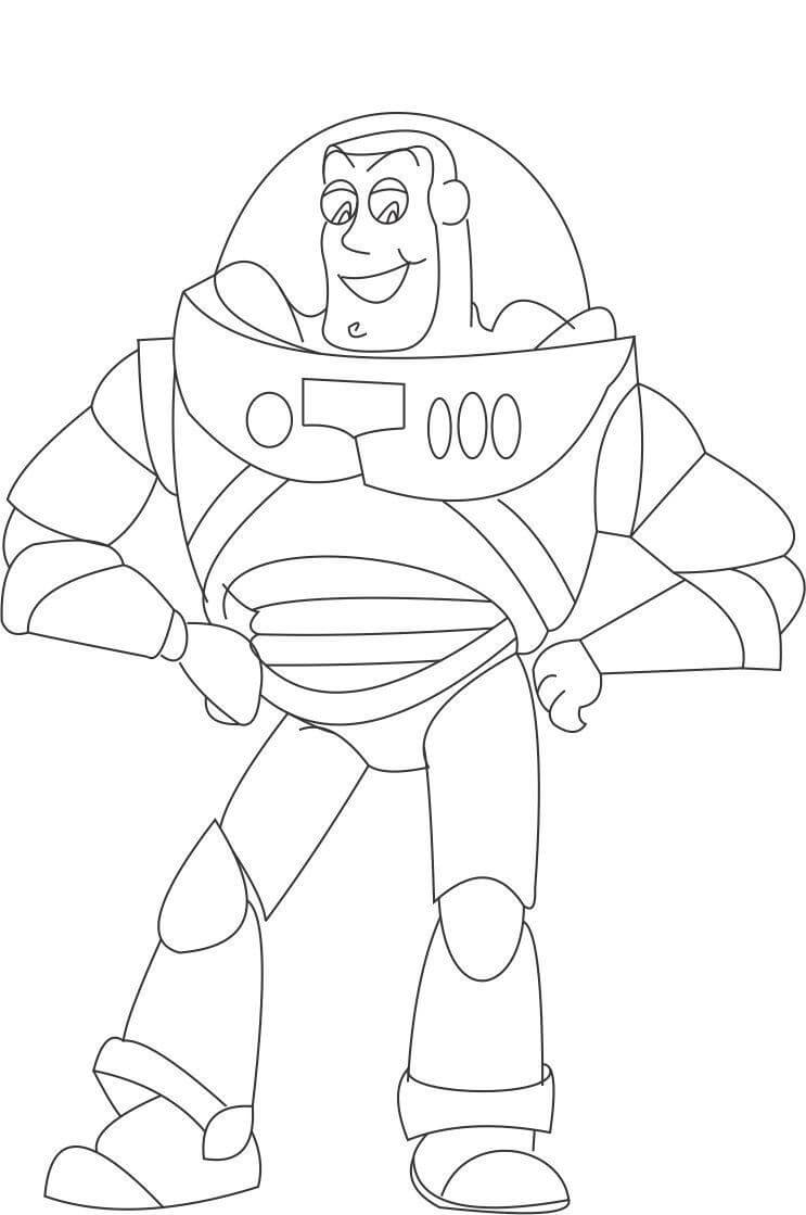 Dibujo de Buzz Lightyear básico para Colorear