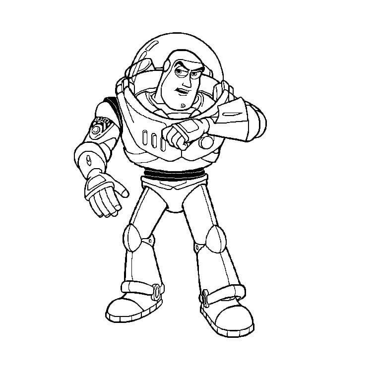 Dibujo de Buzz Lightyear Esta Llamando para Colorear