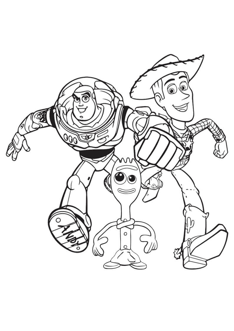 Dibujo de Buzz Lightyear y Amigos para Colorear