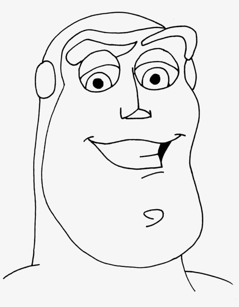 Dibujo de Cabeza de Buzz Lightyear para Colorear