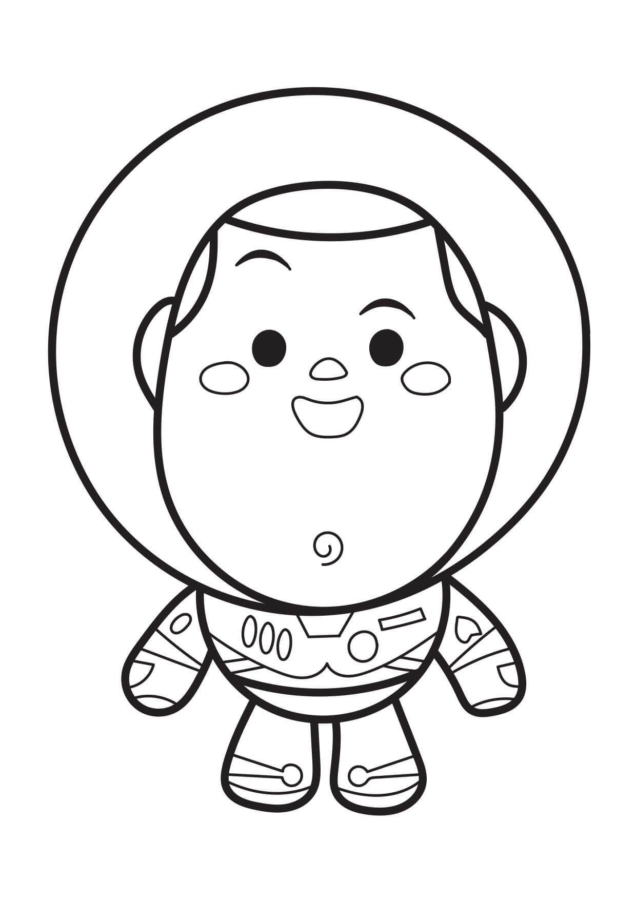 Dibujo de Chibi Buzz Lightyear para Colorear