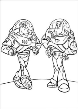 Dibujo de Dos Buzz Lightyear para Colorear