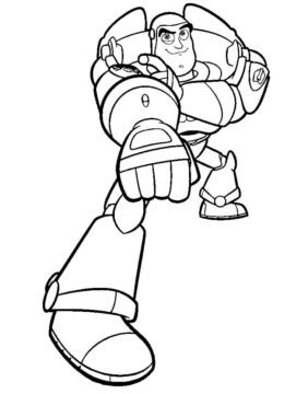 Dibujo de Punetazo Buzz Lightyear para Colorear