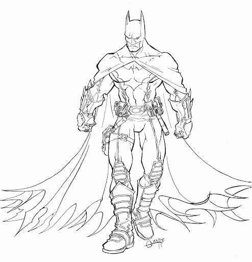 Dibujo de Batman Caballero Oscuro para Colorear