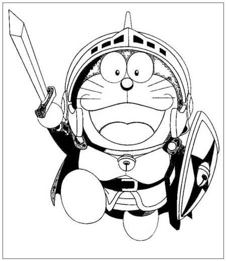 Dibujo de Caballero Doraemon para Colorear