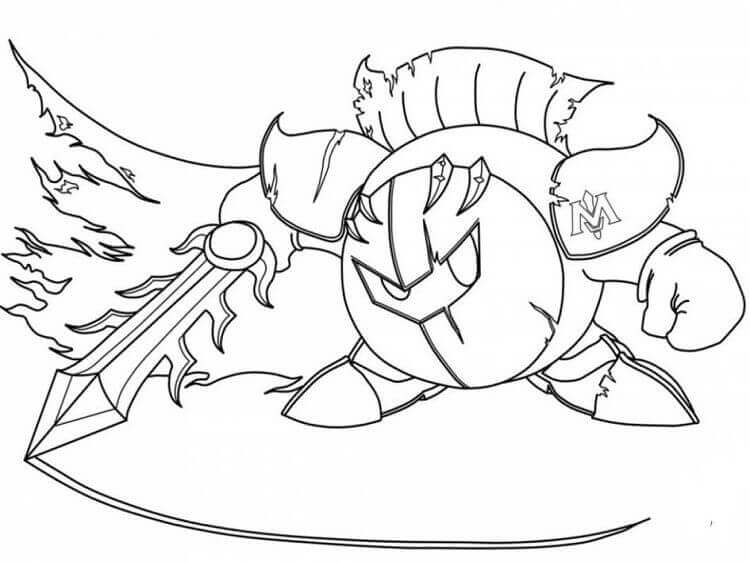 Dibujo de Caballero Meta para Colorear