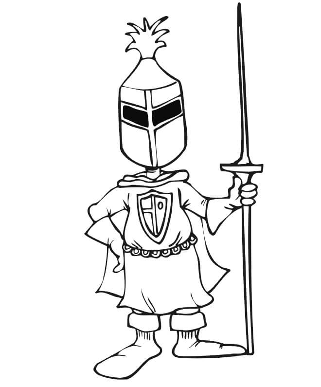 Dibujo de Caballero Secreto para Colorear