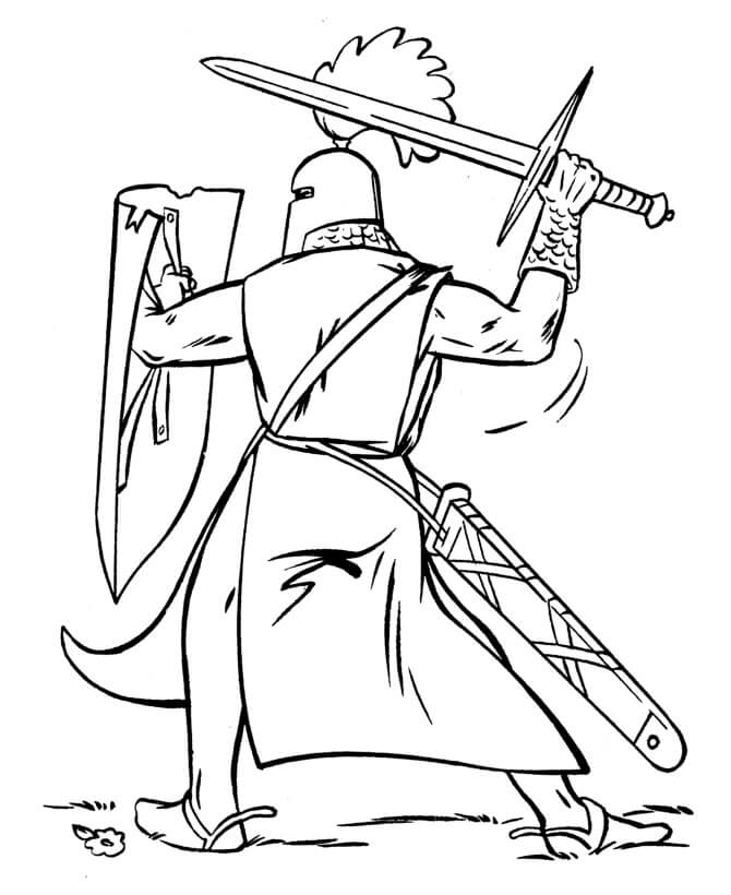 Dibujo de Caballero de la Lucha para Colorear