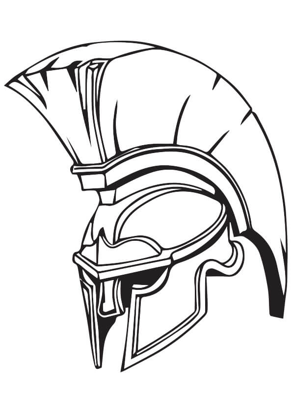 Dibujo de Casco de Caballeros para Colorear