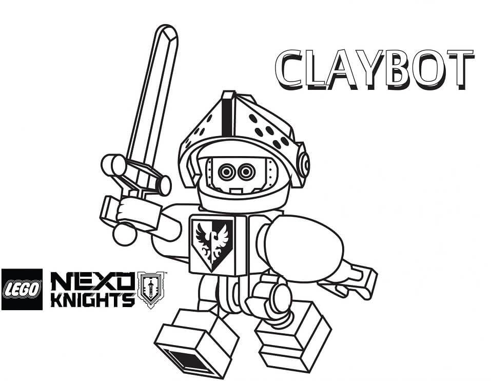 Dibujo de Claybo de Nexo Knights para Colorear