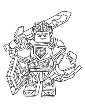 Dibujo de Genial Caballero Lego para Colorear